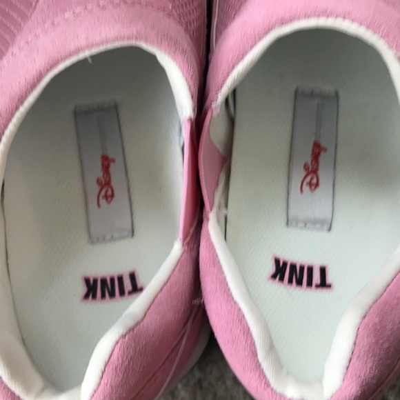 NWT DISNEY TINKERBELL Slip On Shoes Womens SIZE 5 US PINK/WHITE. Tink novelty - Picture 8 of 8